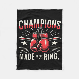 Retro bokshandschoenen liefde geschenken voor Boxe Fleece Deken