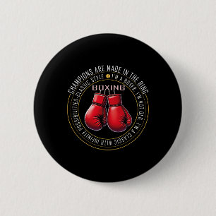 Retro bokshandschoenen liefde geschenken voor Boxe Ronde Button 5,7 Cm