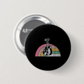 Retro bokshandschoenen Rainbow Vibes Ronde Button 5,7 Cm (Voorkant /achterkant)