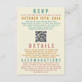 Retro Bold Bright Details Behuizing Kaart QR Code