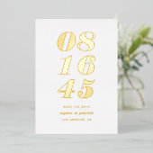 Retro Bold Italic Typography Modern Save the Date Folie Uitnodiging (Staand Voorkant)