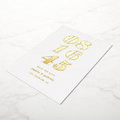 Retro Bold Italic Typography Modern Save the Date Folie Uitnodiging (Gedraaid)