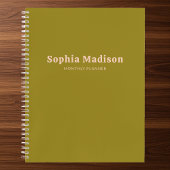 Retro Bold Simple Green Blush Pink Notitieboek