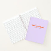 Retro Bold Simple Lavender Orange Notitieboek (Binnen)