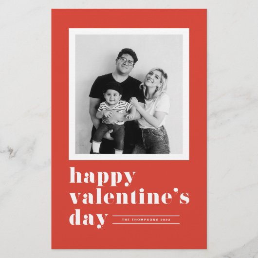 Retro Bold Typografie Red Valentijnsdag Card (Voorkant)