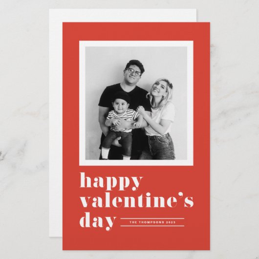 Retro Bold Typographie Carte de la Saint Valentin  (Devant / Derrière)