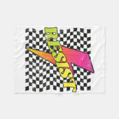 Retro Bold Weerstand Fleece Deken (Voorkant (Horizontaal))