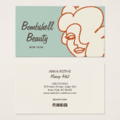 Retro Bombshell Lash Girl Eyelash Extensions Visitekaartje (Voorkant /achterkant)