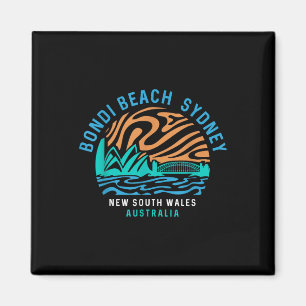  Retro Bondi Beach Australië Surfer Magneet