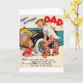 Retro Bonne carte d'anniversaire papa (Fleur jaune)