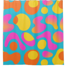 Retro Boogie – Abstract Blob Shower Curtain Douchegordijn