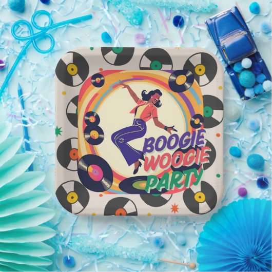 Retro Boogie Woogie Party Paper Bord (Feest)