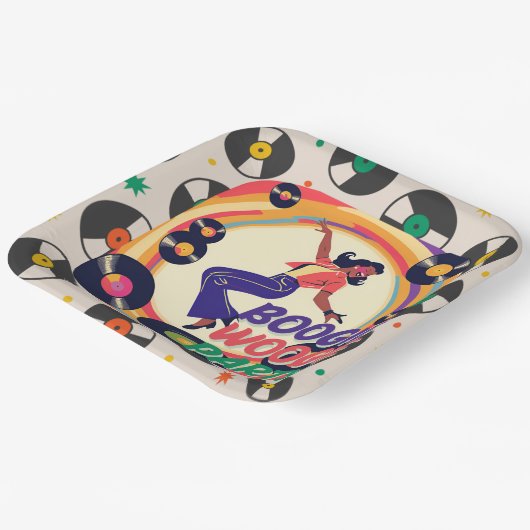 Retro Boogie Woogie Party Paper Bord (Gebogen)