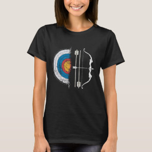 Retro boogschieten doel boog en pijl boogschutter t-shirt