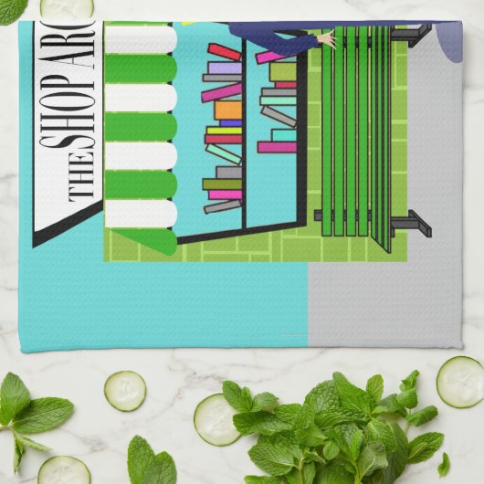 Retro Book Lovers Kitchen Towel Theedoek (Gevouwen)