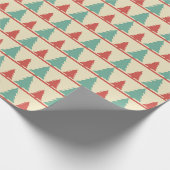 Retro Boom Silhouetten Cadeaupapier (Hoek)