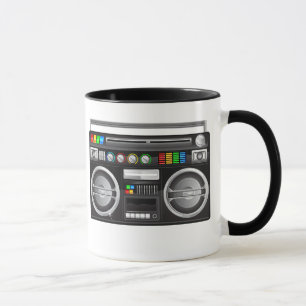 retro boombox ghetto blaster grafisch mok