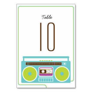 Retro Boombox Indie Mixtape Bruiloft Blauw / Limoe Kaart