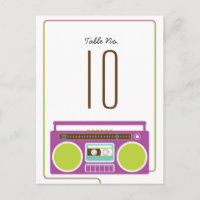 Retro Boombox Indie Mixtape Wedding (Paars/Limoen)
