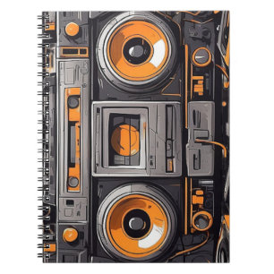 Retro Boombox Sketchbook Vibes Notitieboek