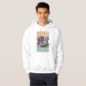 Retro-boombox van 80 hoodie (Voorkant volledig)