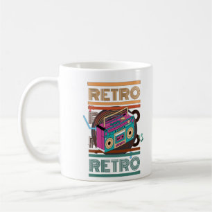 Retro-boombox van 80 koffiemok