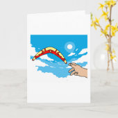 Retro Boomerang Sportfans Boomerang Kaart (Gele Bloem)