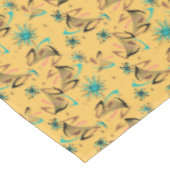 Retro Boomerang Sputnik Yellow Black Tafelkleed (Gekanteld)