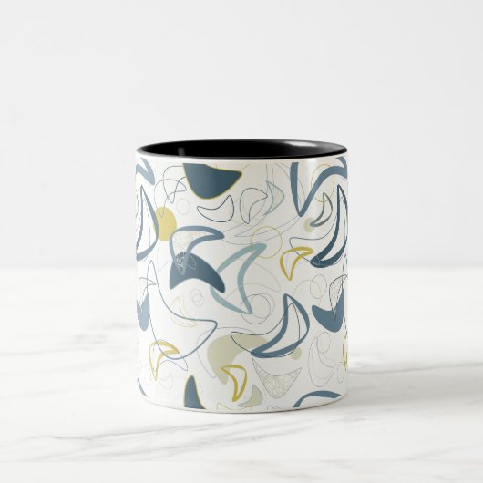 Retro Boomerang! Tweekleurige Koffiemok (Center)