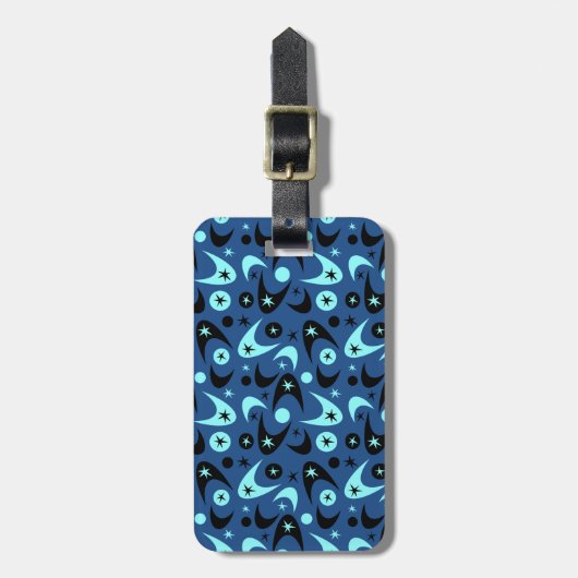 Retro Boomerangs Bagagelabel (Voorkant verticaal)