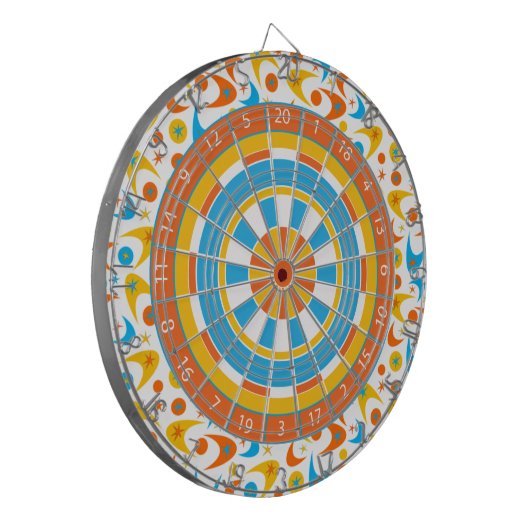 Retro Boomerangs Dartbord (Voorkant Links)