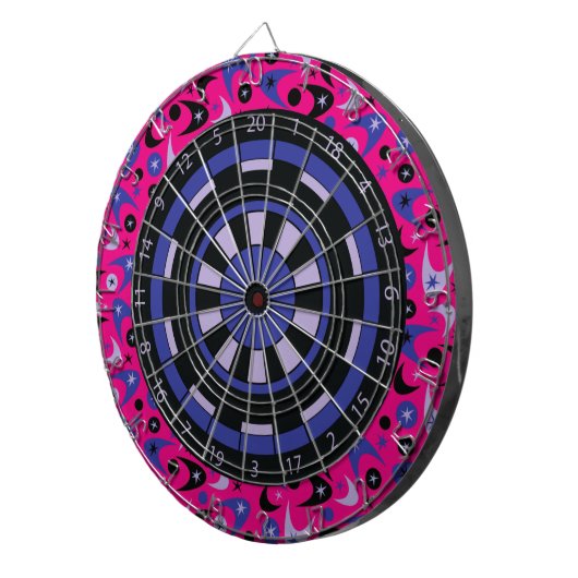 Retro Boomerangs Dartbord (Voorkant Rechts)