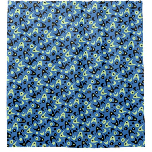 Retro Boomerangs Douchegordijn (Voorkant)