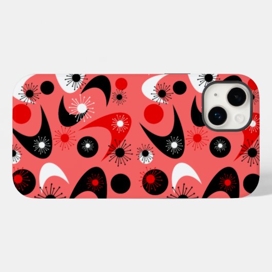Retro Boomerangs en Starbursts Case-Mate iPhone Case (Achterkant (horizontaal))