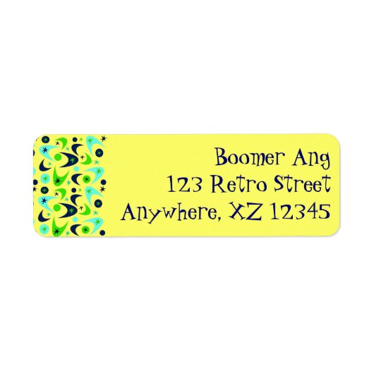 Retro Boomerangs Etiket (Voorkant)