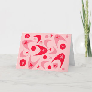 Retro Boomerangs Feestdagen Kaart