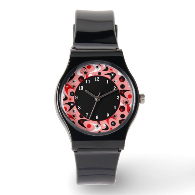 Retro Boomerangs Horloge (Voorkant)