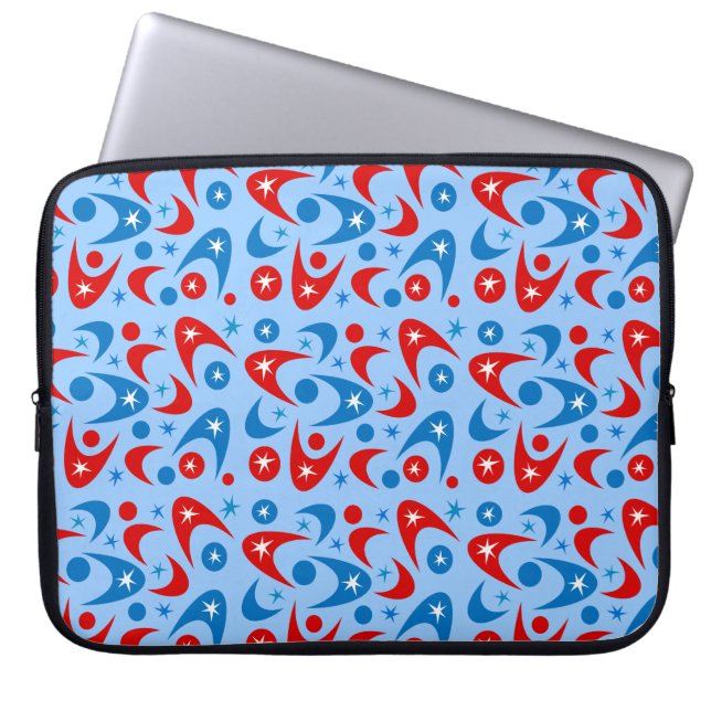 Retro Boomerangs Laptop Sleeve (Voorkant)