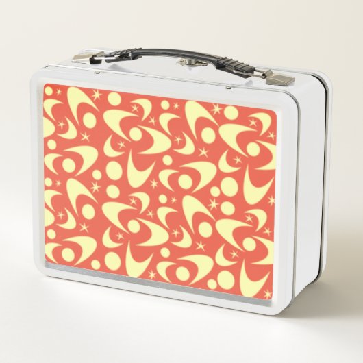 Retro Boomerangs Metaal Lunch Box (Achterkant)