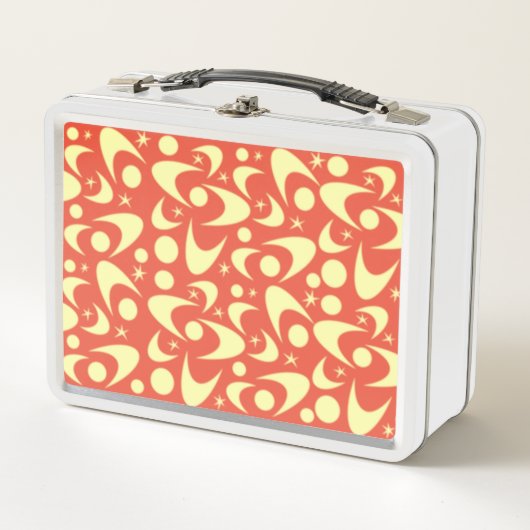 Retro Boomerangs Metaal Lunch Box (Voorkant)