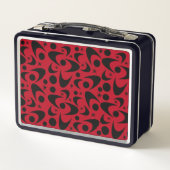 Retro Boomerangs Metaal Lunch Box (Achterkant)
