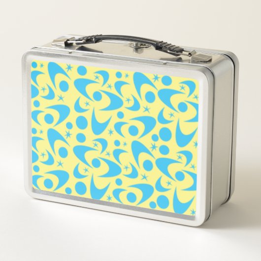 Retro Boomerangs Metaal Lunch Box (Achterkant)