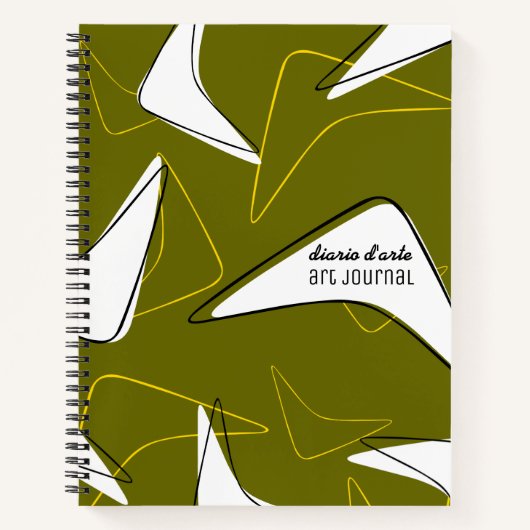 Retro Boomerangs Notitieboek (Voorkant)