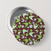 Retro Boomerangs Ronde Button 7,6 Cm (Voorkant /achterkant)