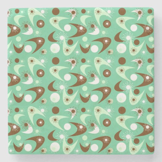 Retro Boomerangs Stenen Onderzetter (Voorkant)