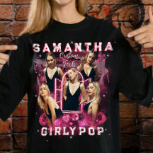 Retro Bootleg Rap T-shirt Roze Meisjesachtig Voeg 
