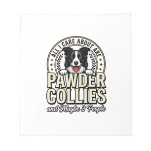 Retro Border Collie Hond Liefhebber Grappig Shirt Notitieblok
