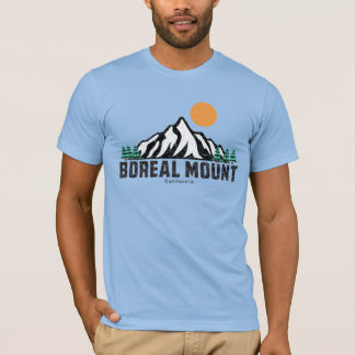 Retro Boreale Berg Zonsondergang T-shirt