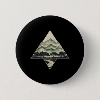 Retro bos bomen natuur wild natuur vintage ronde button 5,7 cm