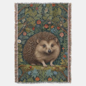 Retro bos egel bos botanische deken (Voorkant Verticaal)